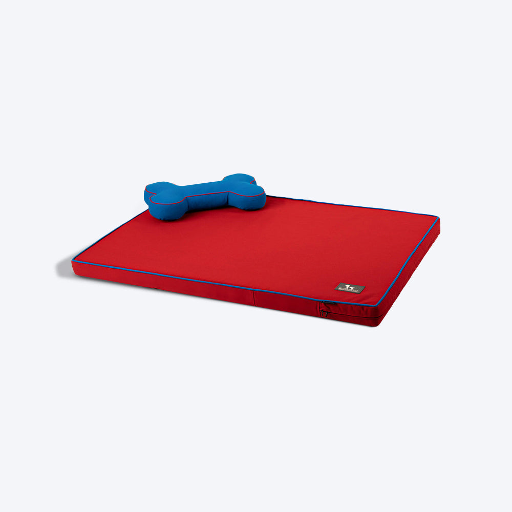 HUFT Orthopedic Dog Bed (Free Bone Cushion) - Red - Heads Up For Tails