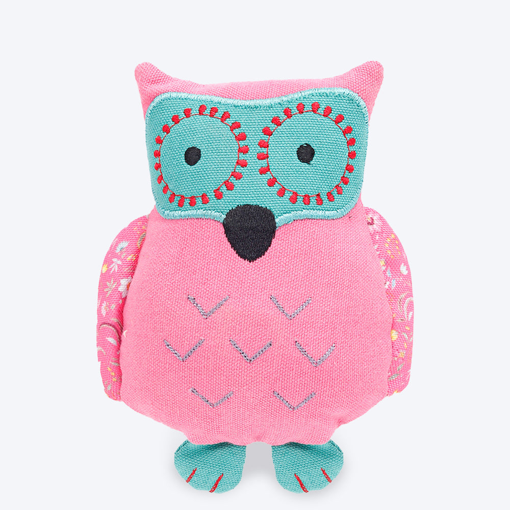 HUFT The Indian Collective Owl Cuddle Toy For Dogs - 19 cm - Heads Up For Tails