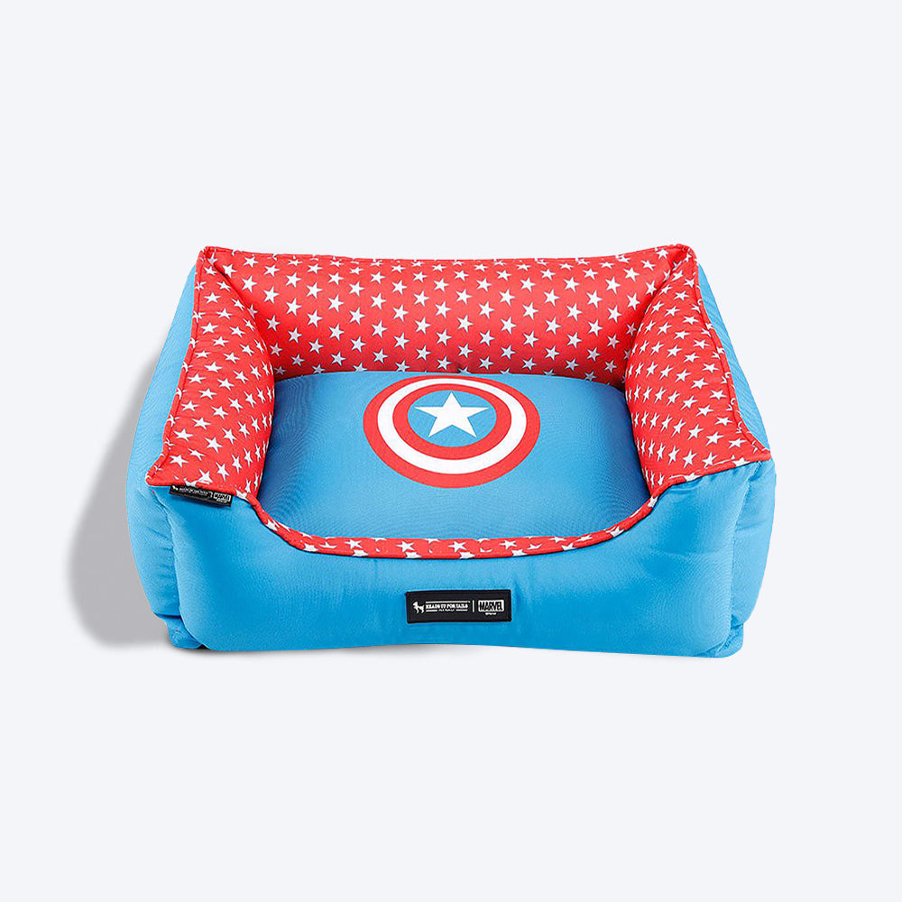 HUFT XÂ©Marvel Captain America Lounger Dog Bed - Heads Up For Tails