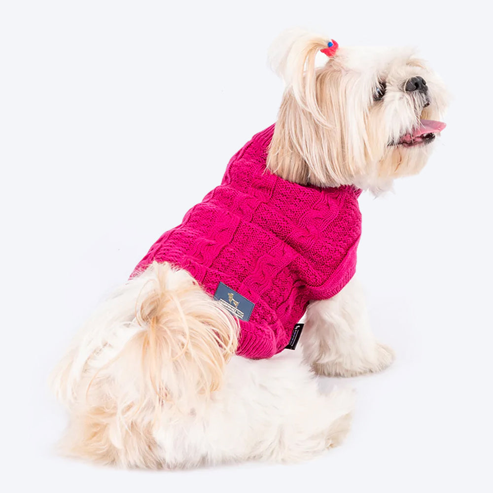 HUFT Cable Knit Sweater - Orchid Flower Pink - Heads Up For Tails