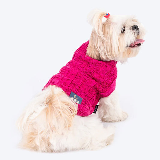 HUFT Cable Knit Sweater - Orchid Flower Pink - Heads Up For Tails