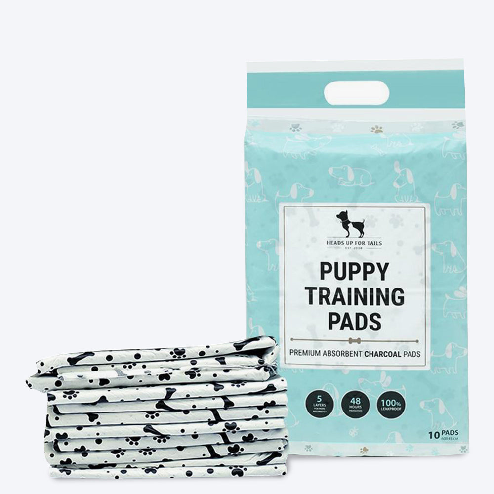 HUFT Toilet Training Essentials Combo Pack - Puppy Pads, Training Spray, Dog Toy & Pet Wipes - Heads Up For Tails
