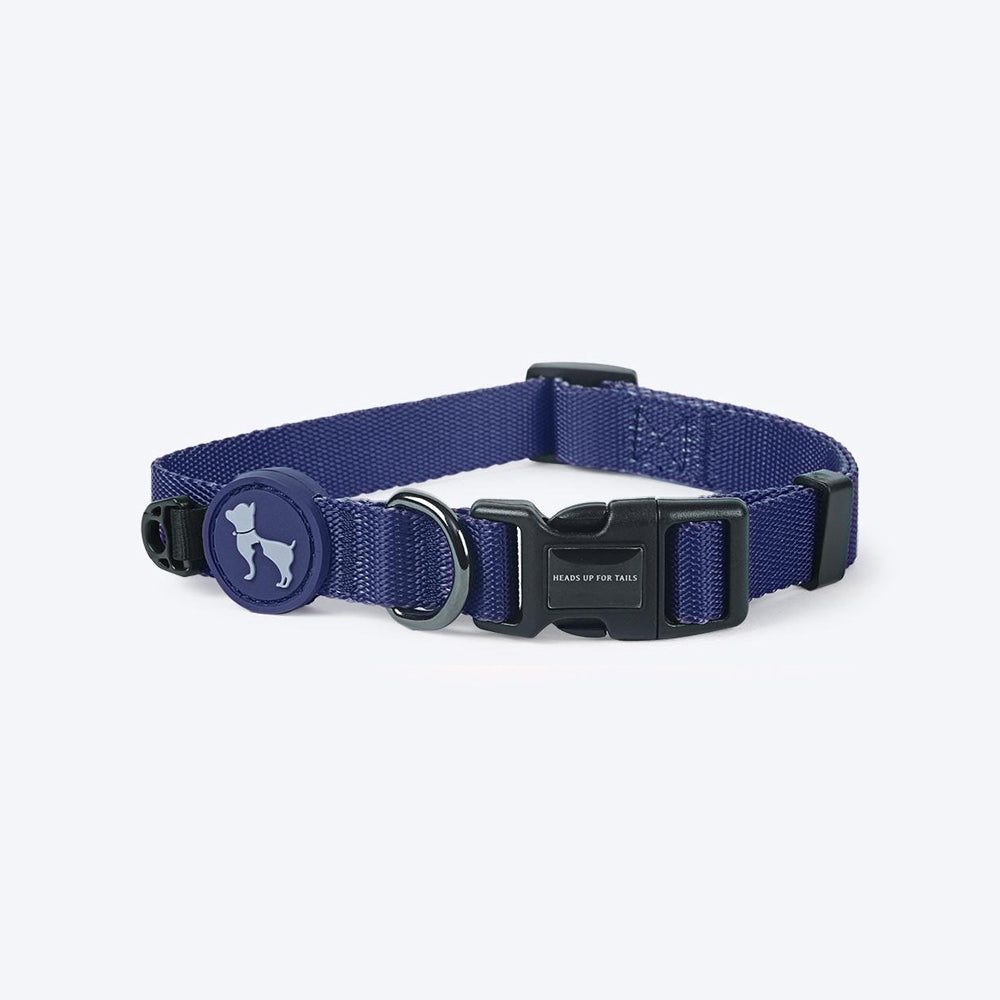 HUFT Classic Nylon Puppy Collar - Navy - Heads Up For Tails