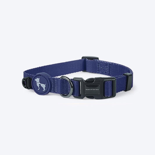 HUFT Classic Nylon Puppy Collar - Navy - Heads Up For Tails