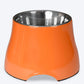 HUFT Ears-Out Cocker Elevated Dog Bowl - Orange - Heads Up For Tails