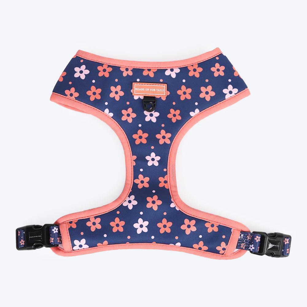 HUFT Floral Nylon Dog Collar, Leash and Harness (Set of 3) - Heads Up For Tails