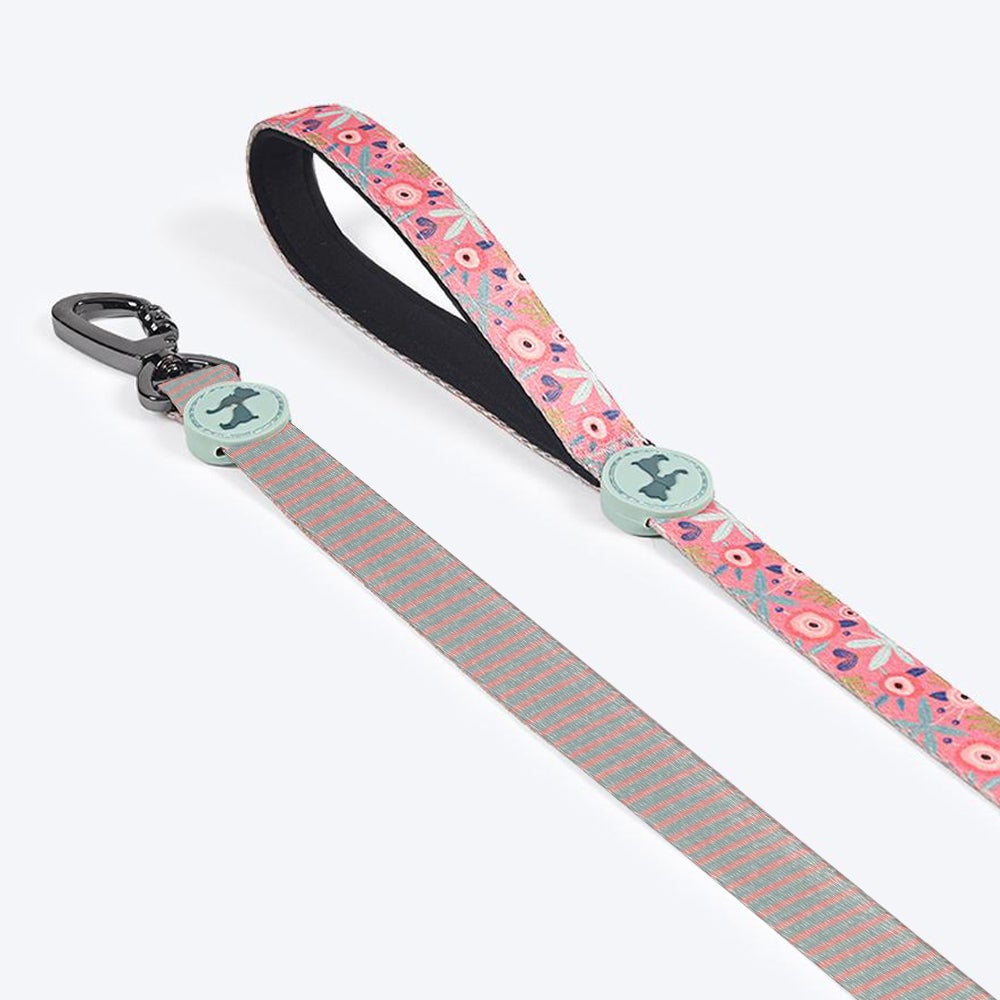 HUFT Bloom Nylon Dog Collar, Leash and Harness (Set of 3) - Heads Up For Tails