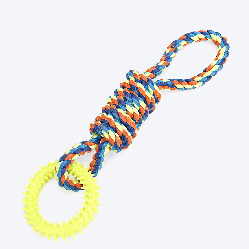 HUFT Helix Dog Rope Toy With Teether - 33 cm-1