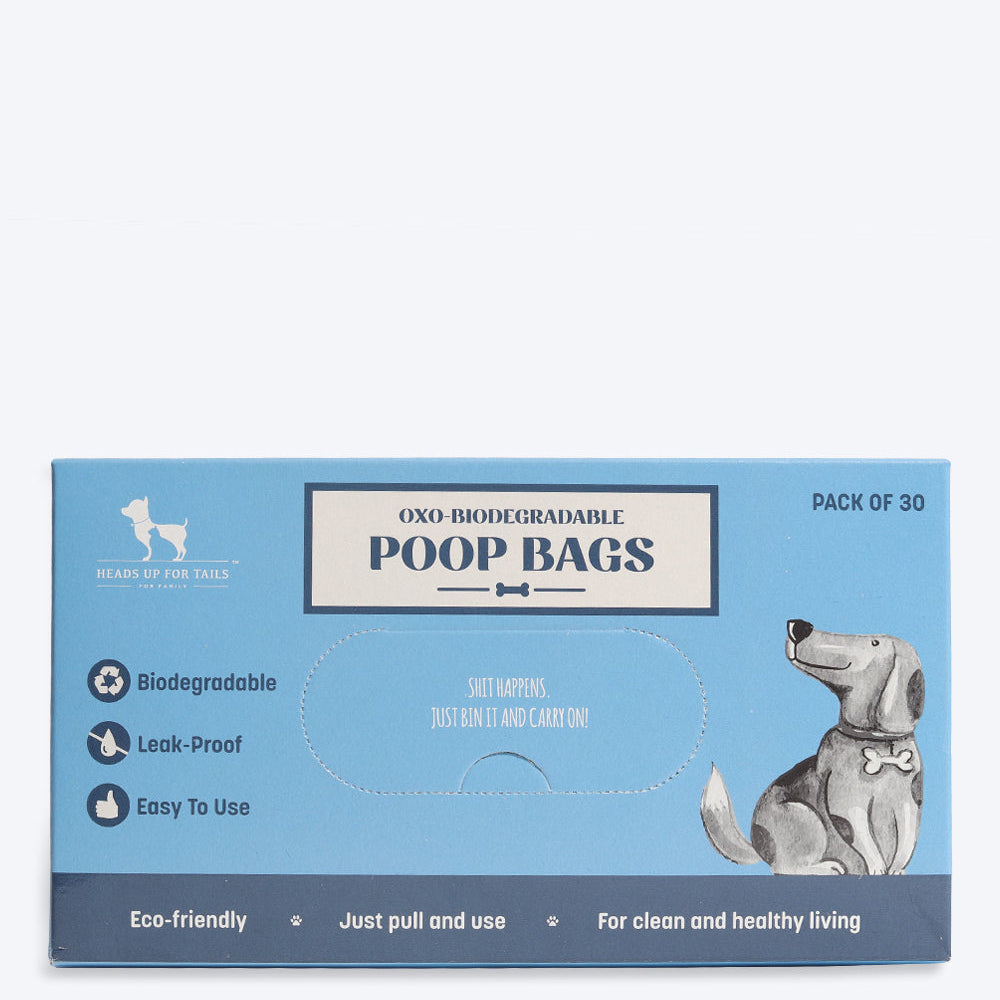 HUFT Oxo-Biodegradable Poop Bags - Pack of 30 - Heads Up For Tails