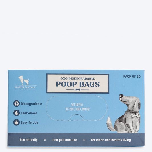 HUFT Oxo-Biodegradable Poop Bags - Pack of 30 - Heads Up For Tails