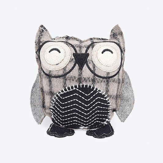 HUFT Paws for Earth Animal Dog Plush Toy - Owl - 17 cm - Heads Up For Tails