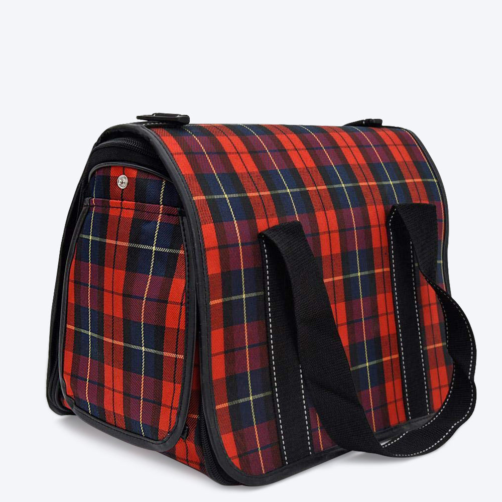 HUFT Tartan Dog & Cat Carrier Bag - Heads Up For Tails