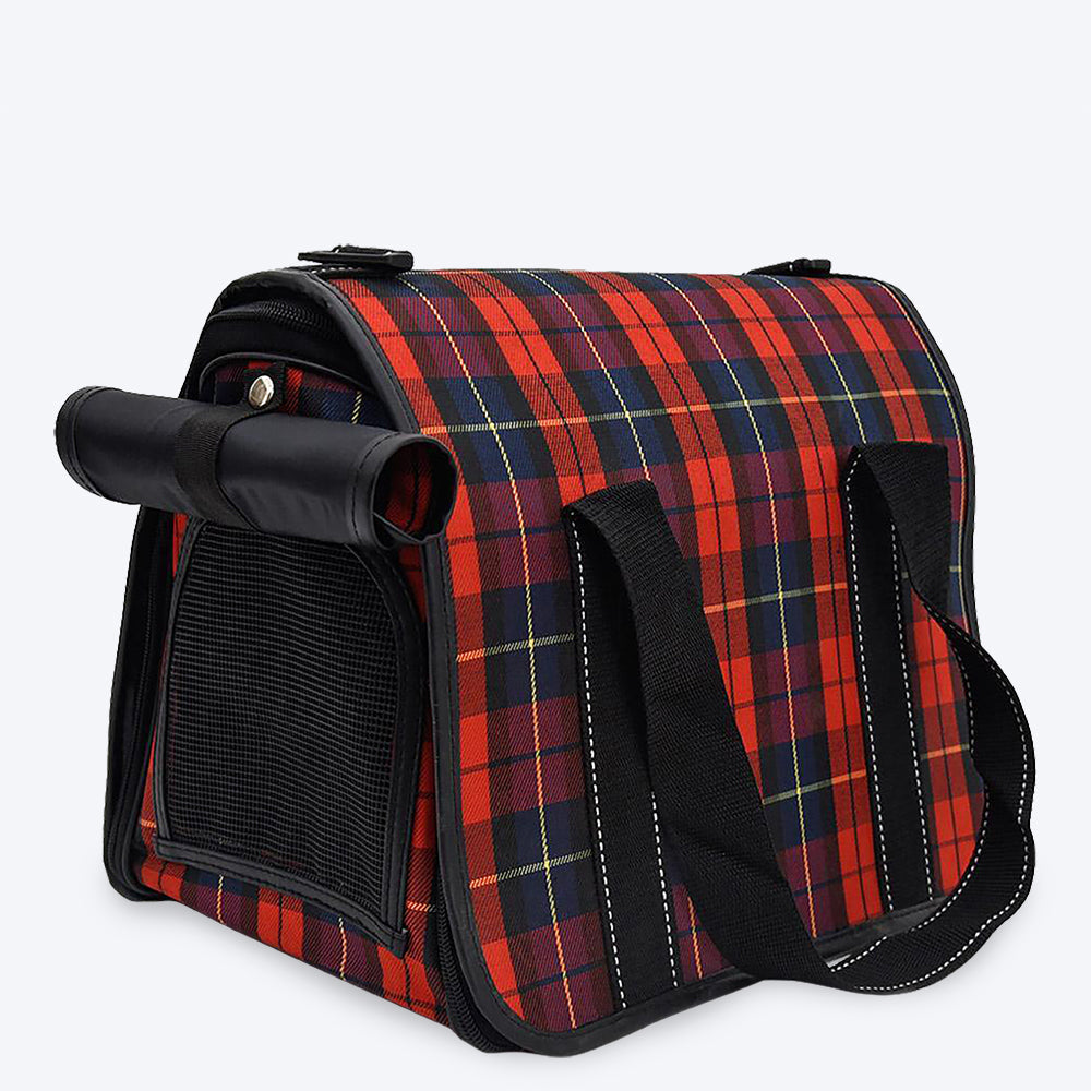 HUFT Tartan Dog & Cat Carrier Bag - Heads Up For Tails