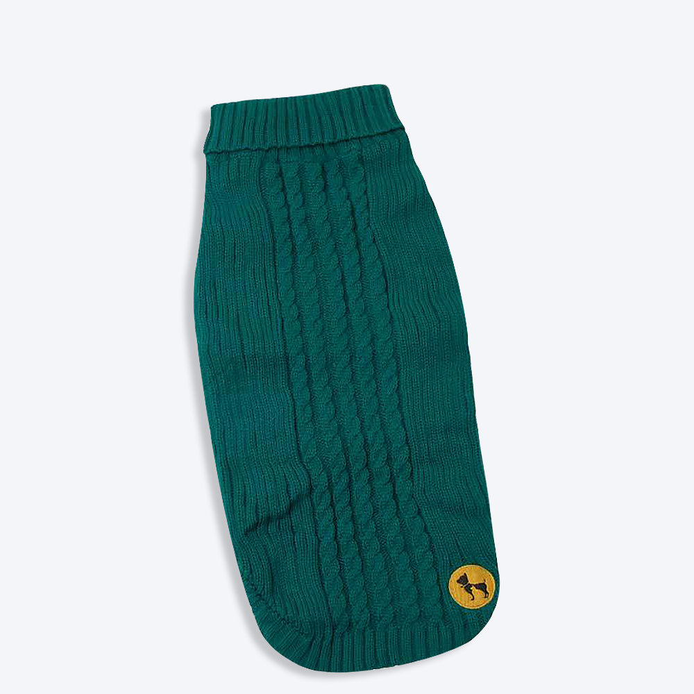 HUFT The Woolies Dog Sweater - Teal Blue-1