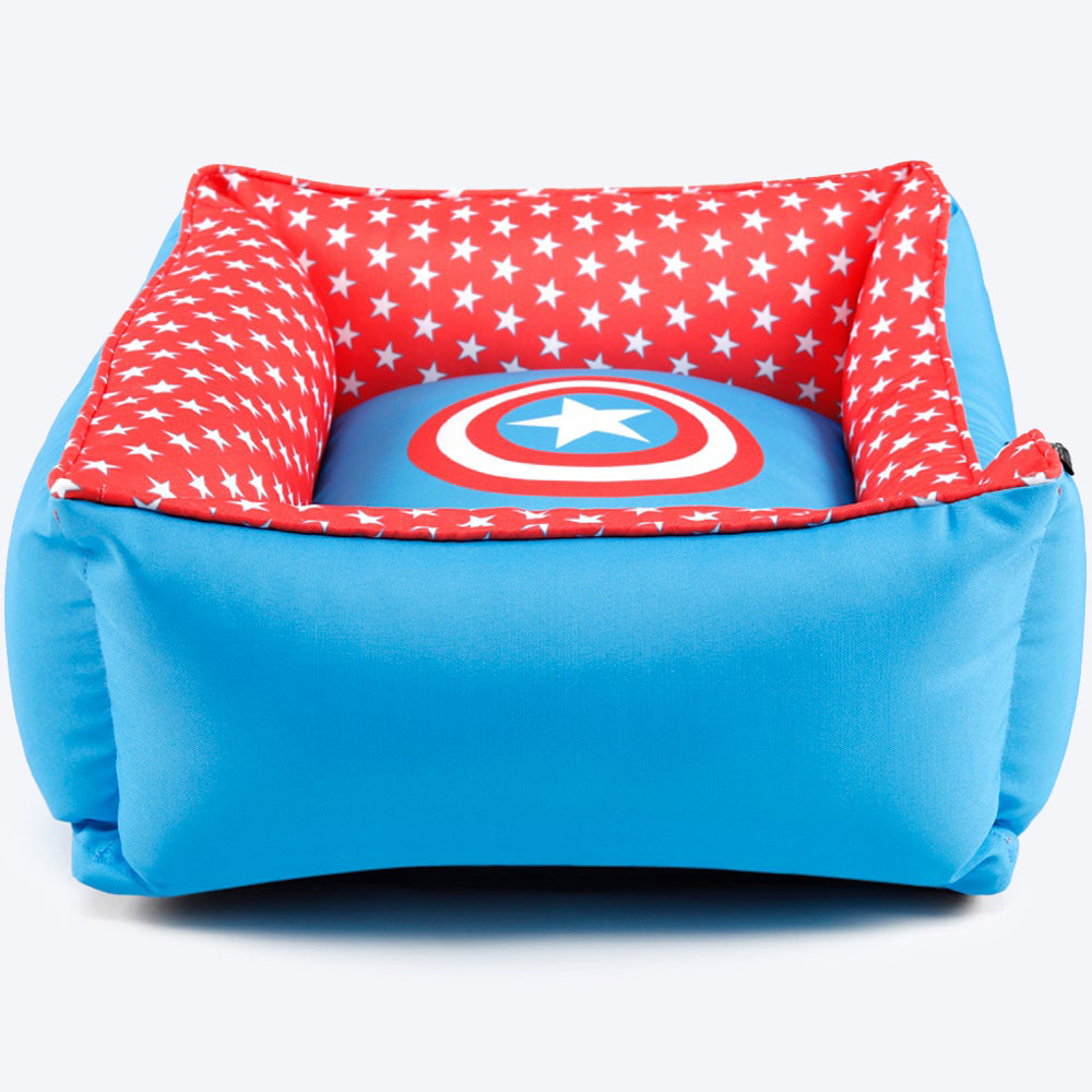 HUFT XÂ©Marvel Captain America Lounger Dog Bed - Heads Up For Tails