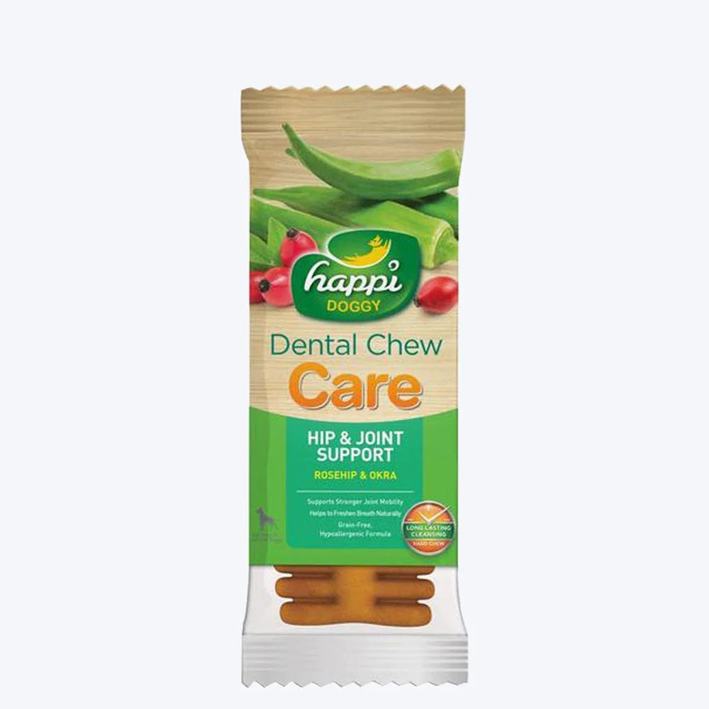 Happi Doggy Singles Dental Chew Dog Treat - Pack of 4 - Heads Up For Tails