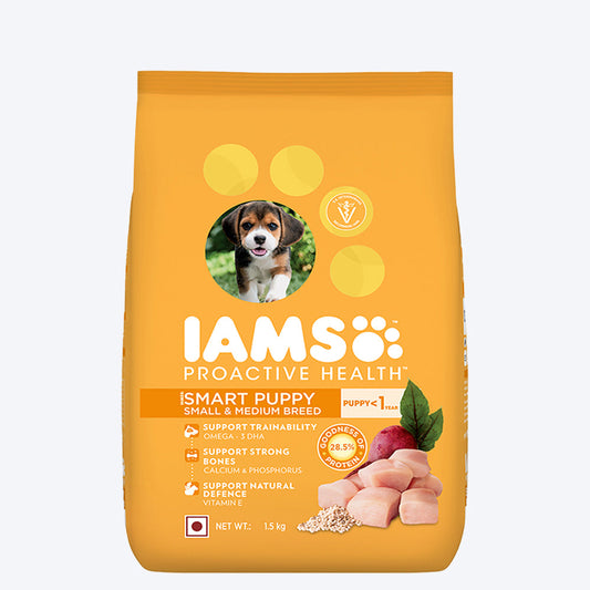 IAMS Proactive Health Smart Small & Medium Breed Dry Puppy Food (Above 1+ Year)-1