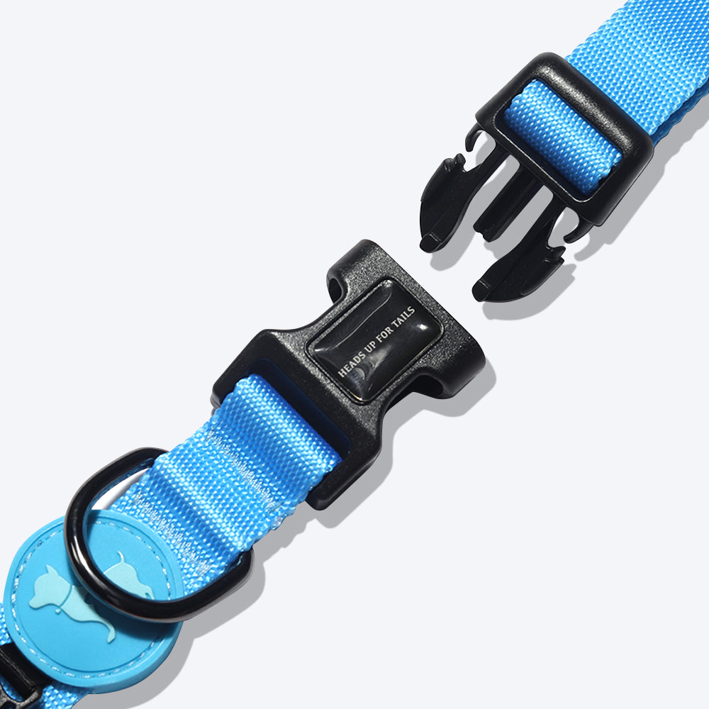 HUFT Classic Nylon Puppy Collar - Blue - Heads Up For Tails