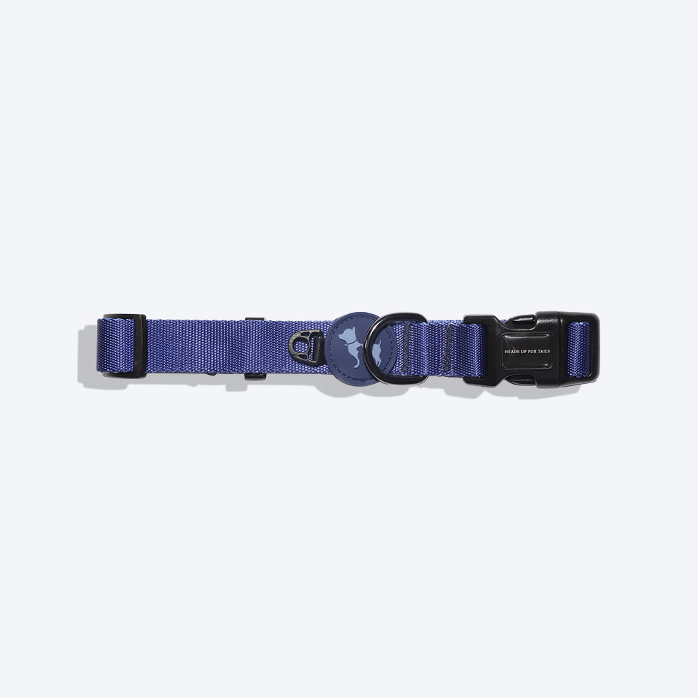 HUFT Classic Nylon Dog Collar - Navy (Can be Personalised) - Heads Up For Tails