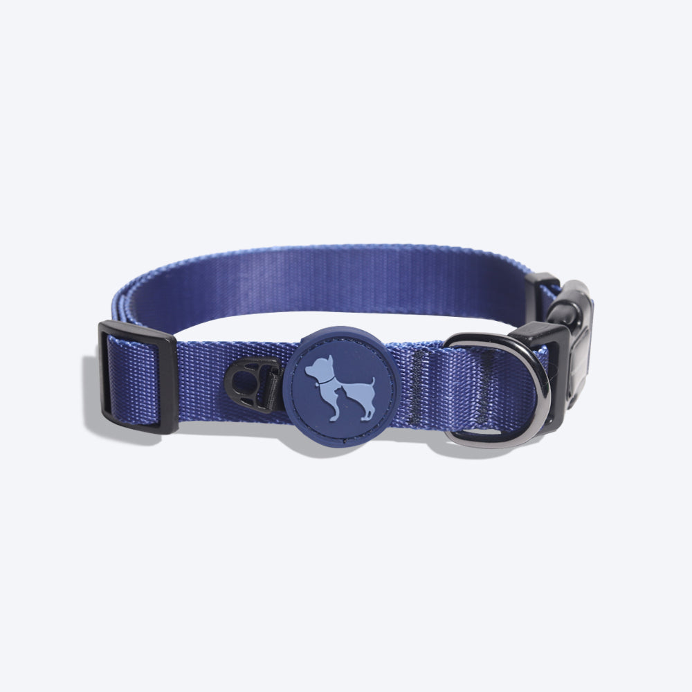 HUFT Classic Nylon Dog Collar - Navy (Can be Personalised) - Heads Up For Tails