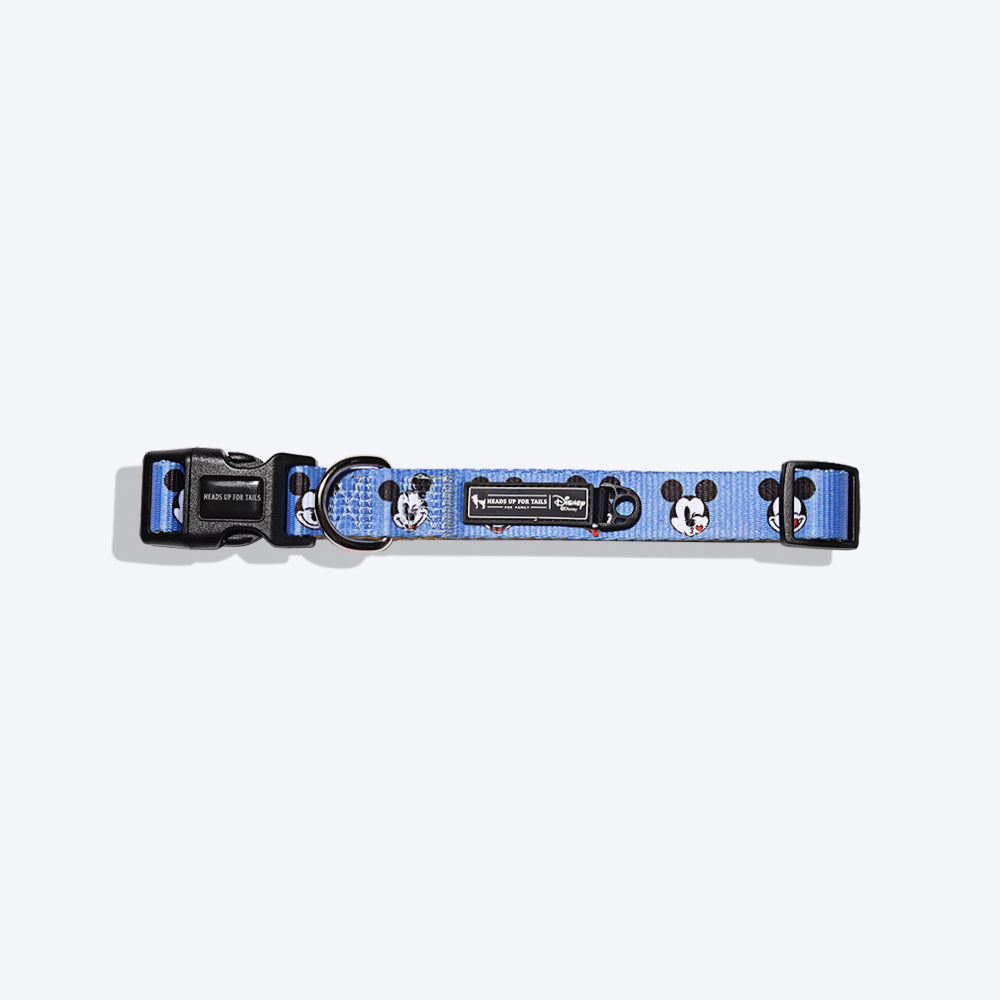 HUFT XÂ©Disney Mickey Dog Collar - Sky Blue - Heads Up For Tails