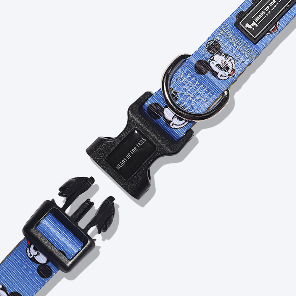 HUFT XÂ©Disney Mickey Dog Collar - Sky Blue - Heads Up For Tails