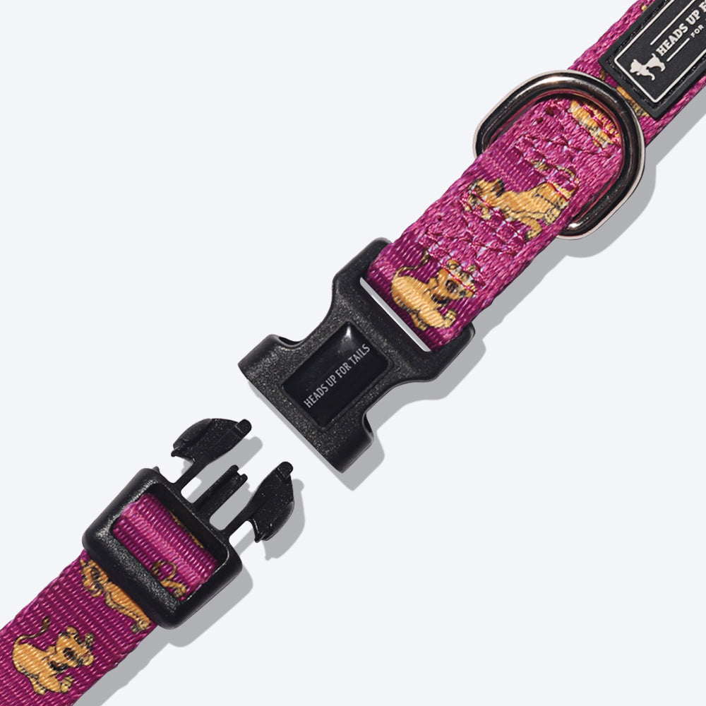 HUFT XÂ©Disney Simba Dog Collar - Purple - Heads Up For Tails
