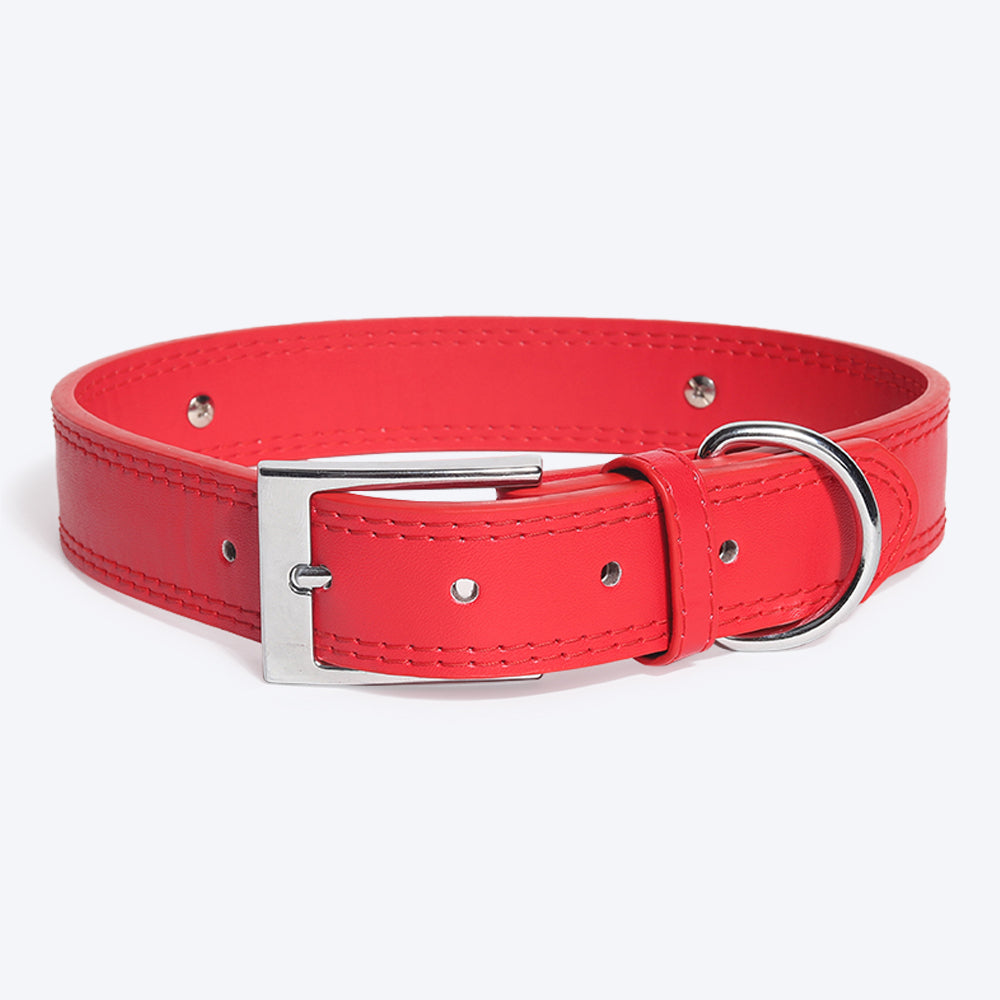 HUFT Personalised Dog Collar - Red - Upto 7 Letters - Heads Up For Tails