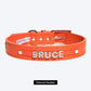 HUFT Personalised Dog Collar - Orange - Upto 7 Letters - Heads Up For Tails