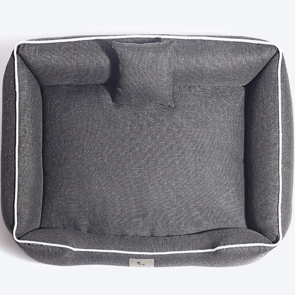 HUFT Nap Now Lounger Dog Bed (Free Cushion) - Black - Heads Up For Tails