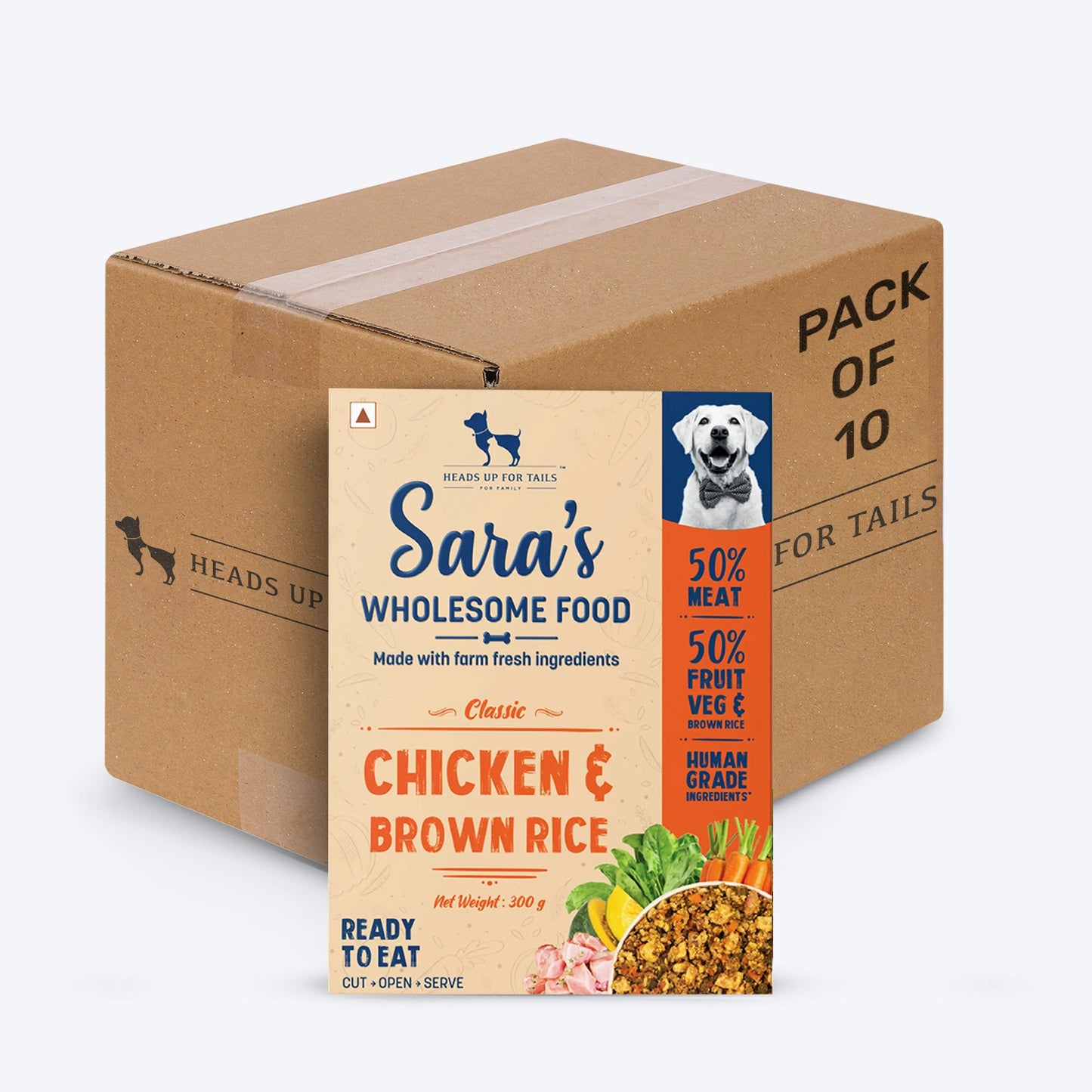 HUFT Sara's Wholesome Food - Classic Chicken And Brown Rice Dog Food - Heads Up For Tails