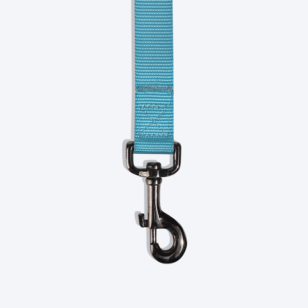 HUFT Essentials Nylon Dog Leash - Aqua Blue - Heads Up For Tails