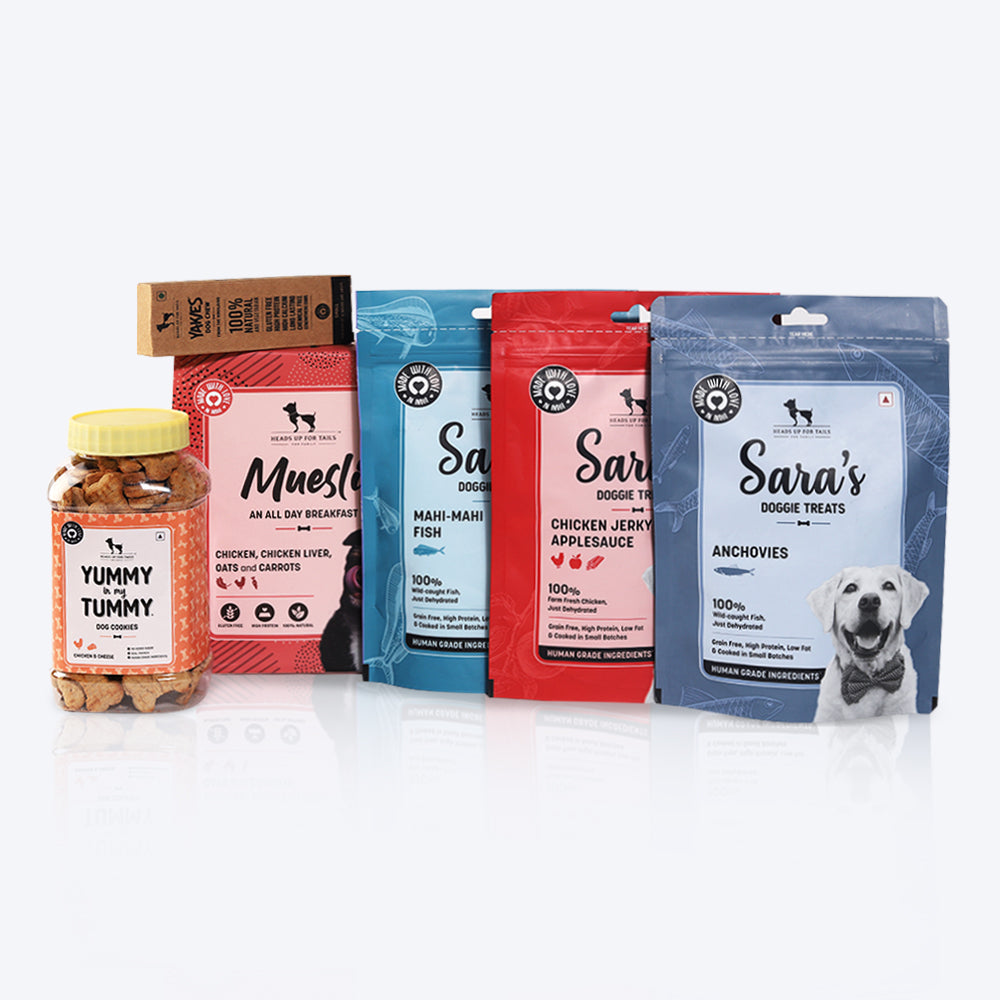 HUFT All-In-One Super Value Dog Treat Box - Non-Veg (Pack of 6) - Heads Up For Tails