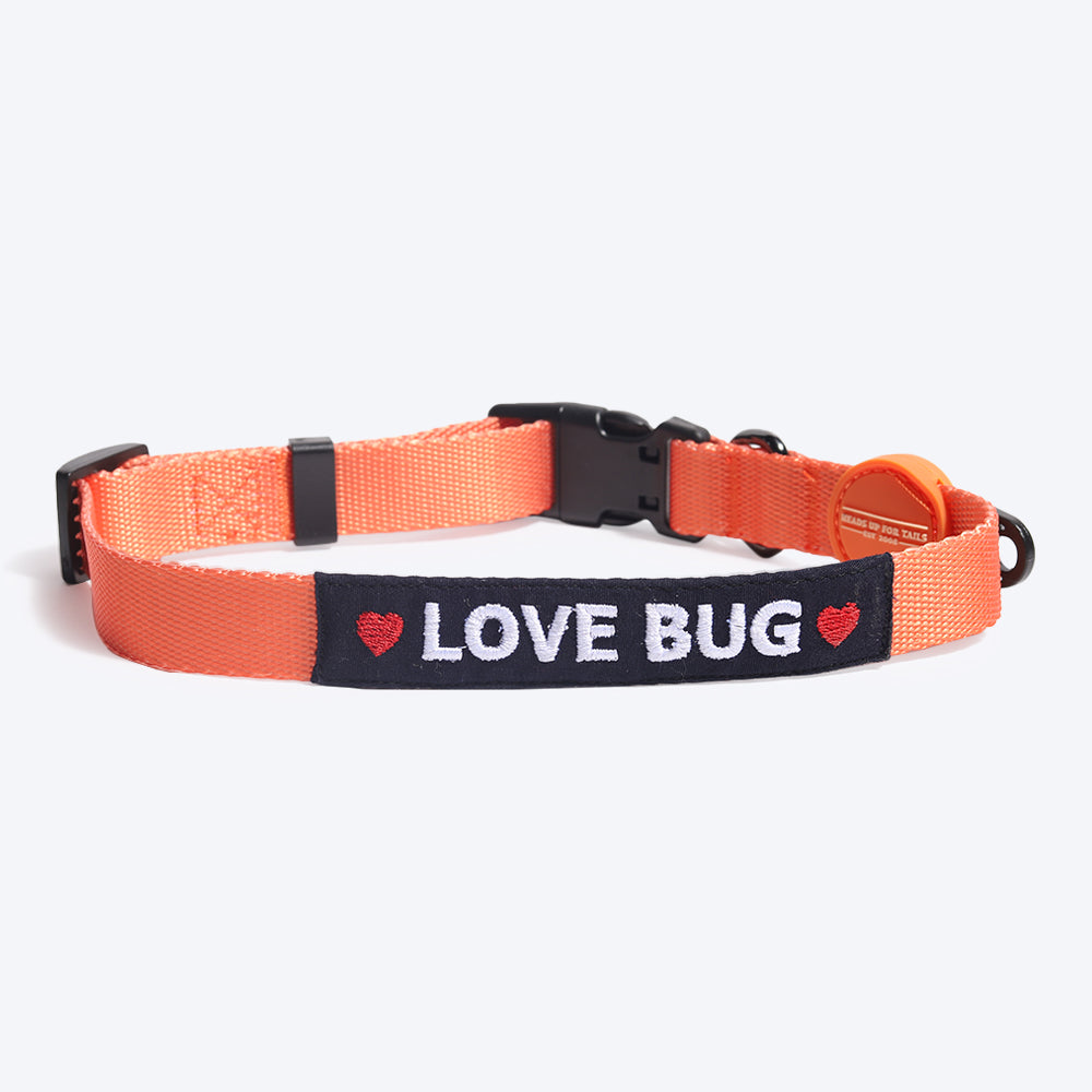HUFT Classic Nylon Dog Collar - Orange (Can be Personalised) - Heads Up For Tails
