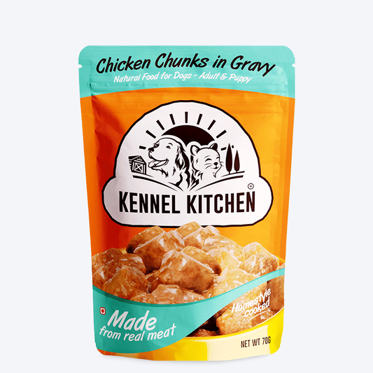Kennel Kitchen Chicken Chunks in Gravy Wet Dog Food - 70 g - Heads Up For Tails