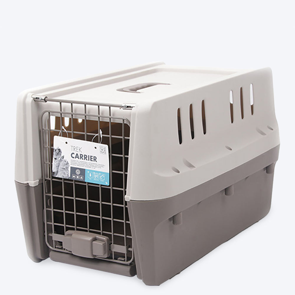 M-Pets TREK Dog Carrier - Light Grey & Dark Grey - Heads Up For Tails