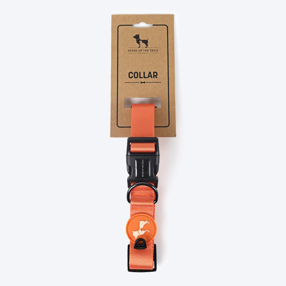 HUFT Classic Nylon Dog Collar - Orange (Can be Personalised)5