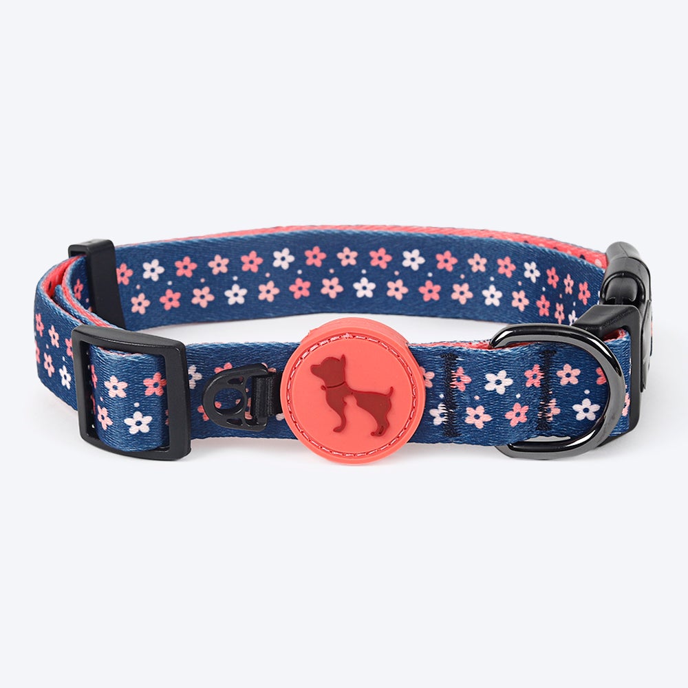 HUFT Floral Nylon Dog Collar, Leash and Harness (Set of 3) - Heads Up For Tails