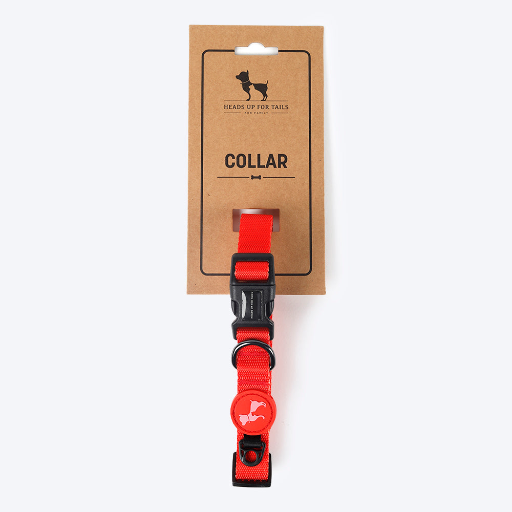 HUFT Classic Nylon Dog Collar - Red (Can be Personalised)7