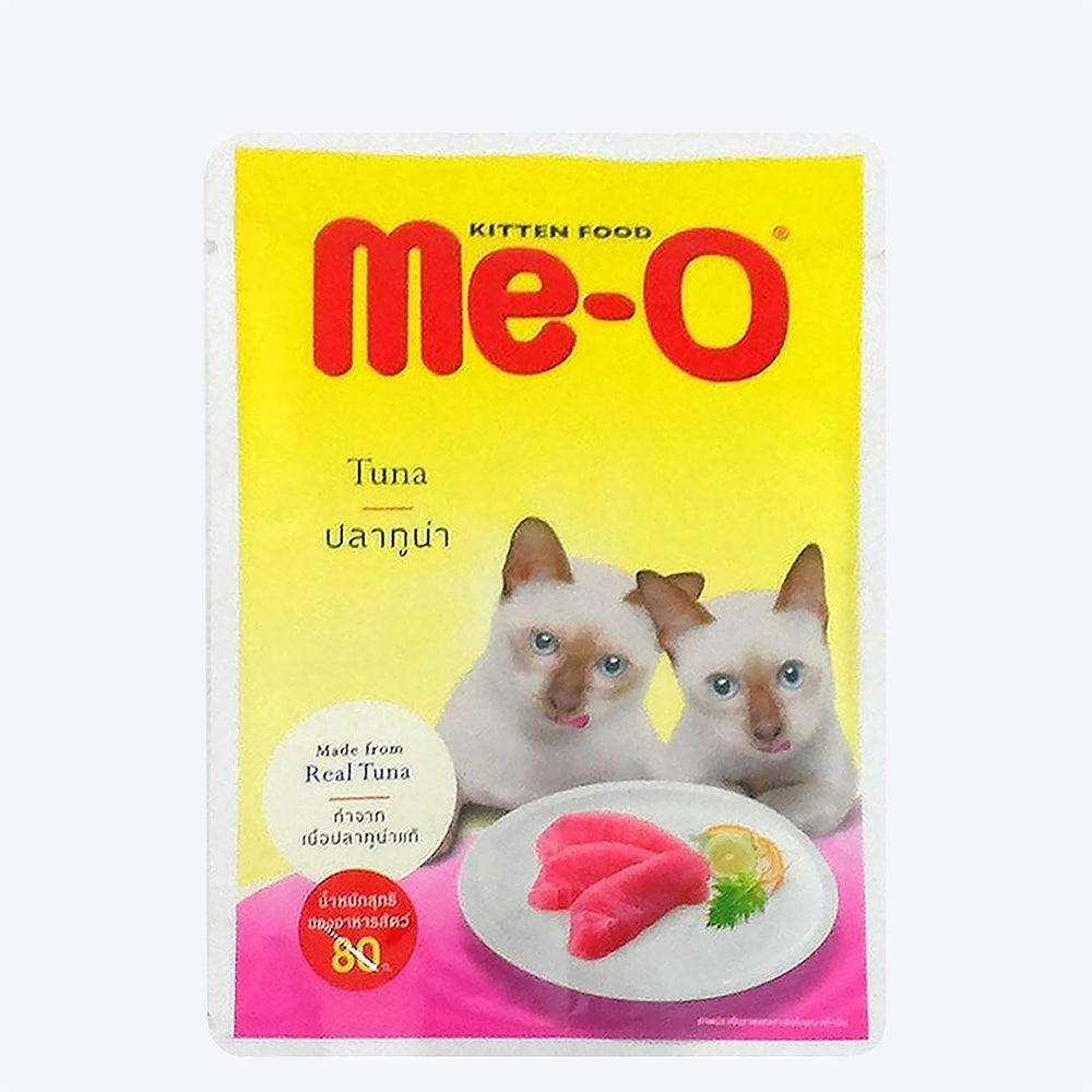 Me-O Wet Cat Food Tuna Wet Kitten Food - 80 g - Heads Up For Tails