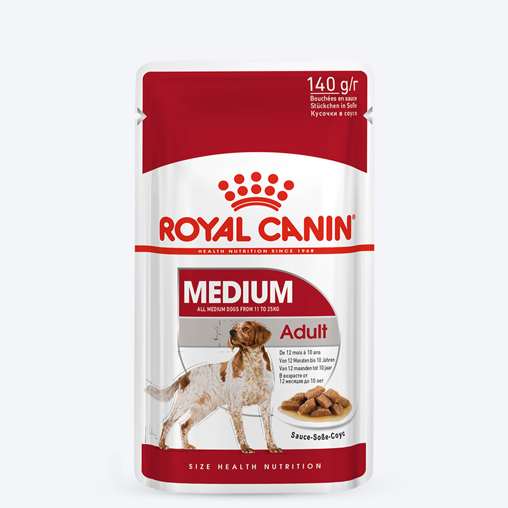 Royal Canin Medium Breed Adult Wet Dog Food - 140 g - Heads Up For Tails