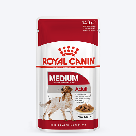 Royal Canin Medium Breed Adult Wet Dog Food - 140 g - Heads Up For Tails