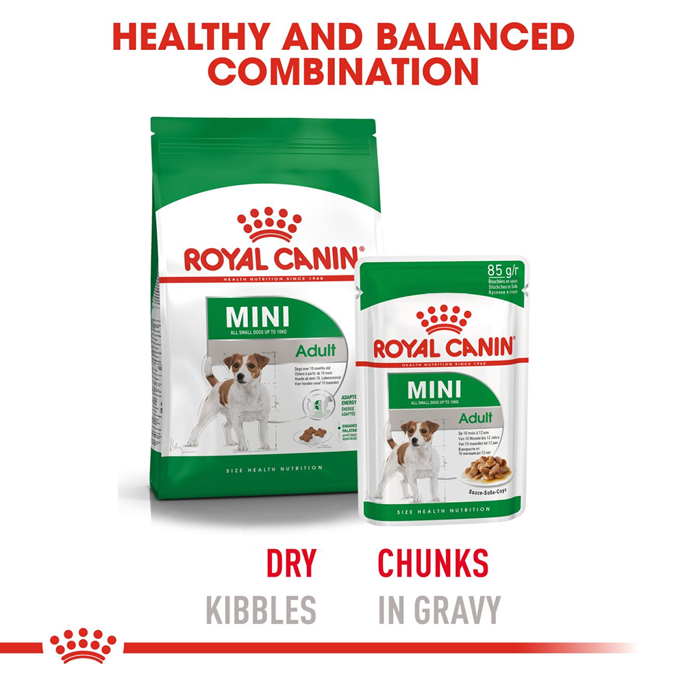 Royal Canin Mini Breed Adult Wet Dog Food - 85 g packs - Heads Up For Tails