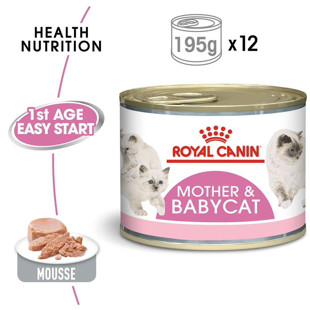 Royal Canin Babycat Instinctive Mousse Wet Cat Food - 195 g - Heads Up For Tails