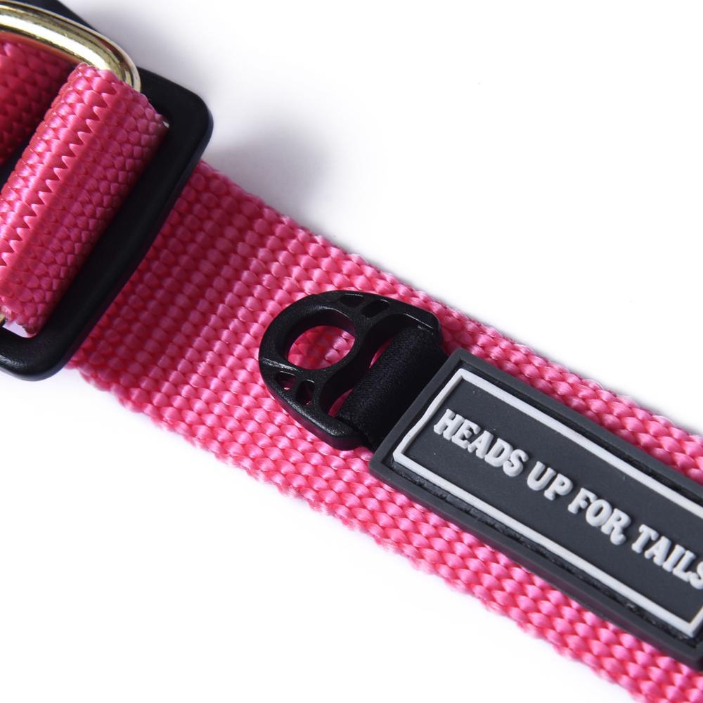 HUFT Classic Nylon Dog Collar - Pink (Can be Personalised)5