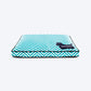 HUFT Teal Chevron with Silhouette Personalised Dog Bed - Heads Up For Tails