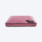 HUFT Pink Herringbone with Silhouette Personalised Dog Bed - Heads Up For Tails