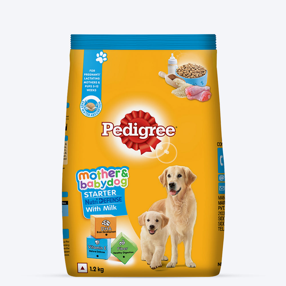 Pedigree Starter Nutri Defense With Milk Pregnant/ Lactating Mothers & Pups (3-12 Weeks) Dry Dog Food - Heads Up For Tails