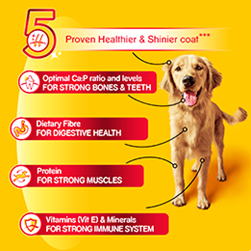 Pedigree Meat & Vegetables Adult Dry Dog Food - 20 kg - Heads Up For Tails