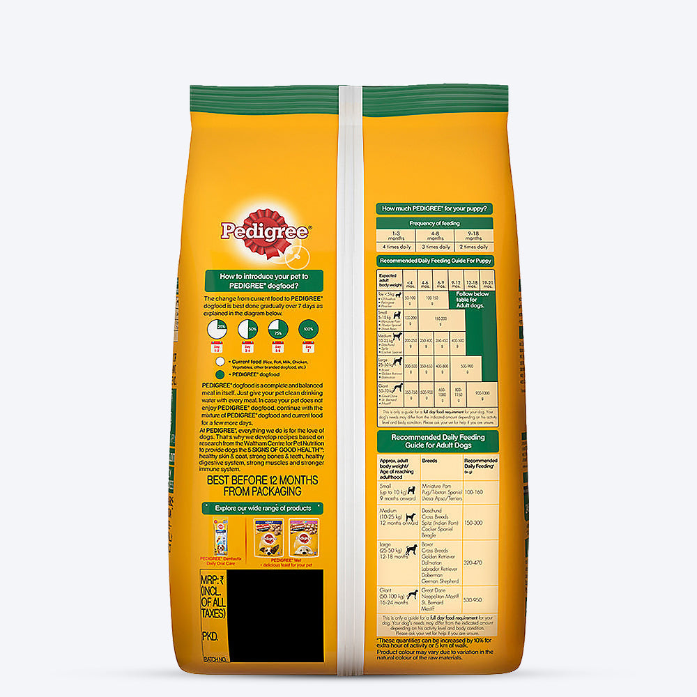 Pedigree Vegetarian Dry Food For Adult Dogs & Puppy - Heads Up For Tails